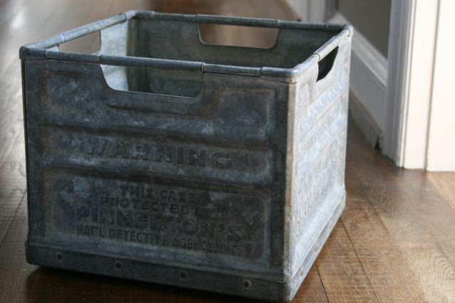 metal milk crate